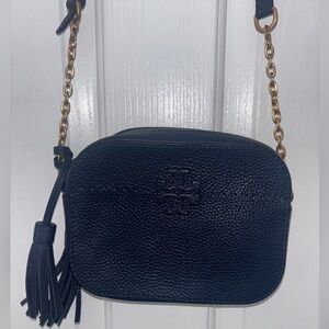 Tory Burch McGraw camera bag navy blue